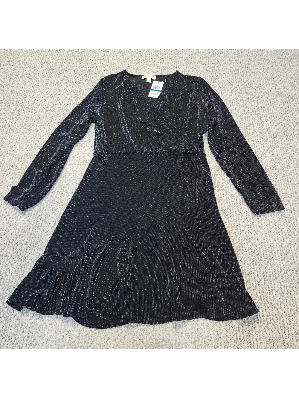 Michael Kors Black Sparkle Dress Size XL NWT